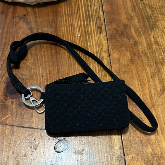 Vera Bradley Black Quilted lanyard - Picture 1 of 4